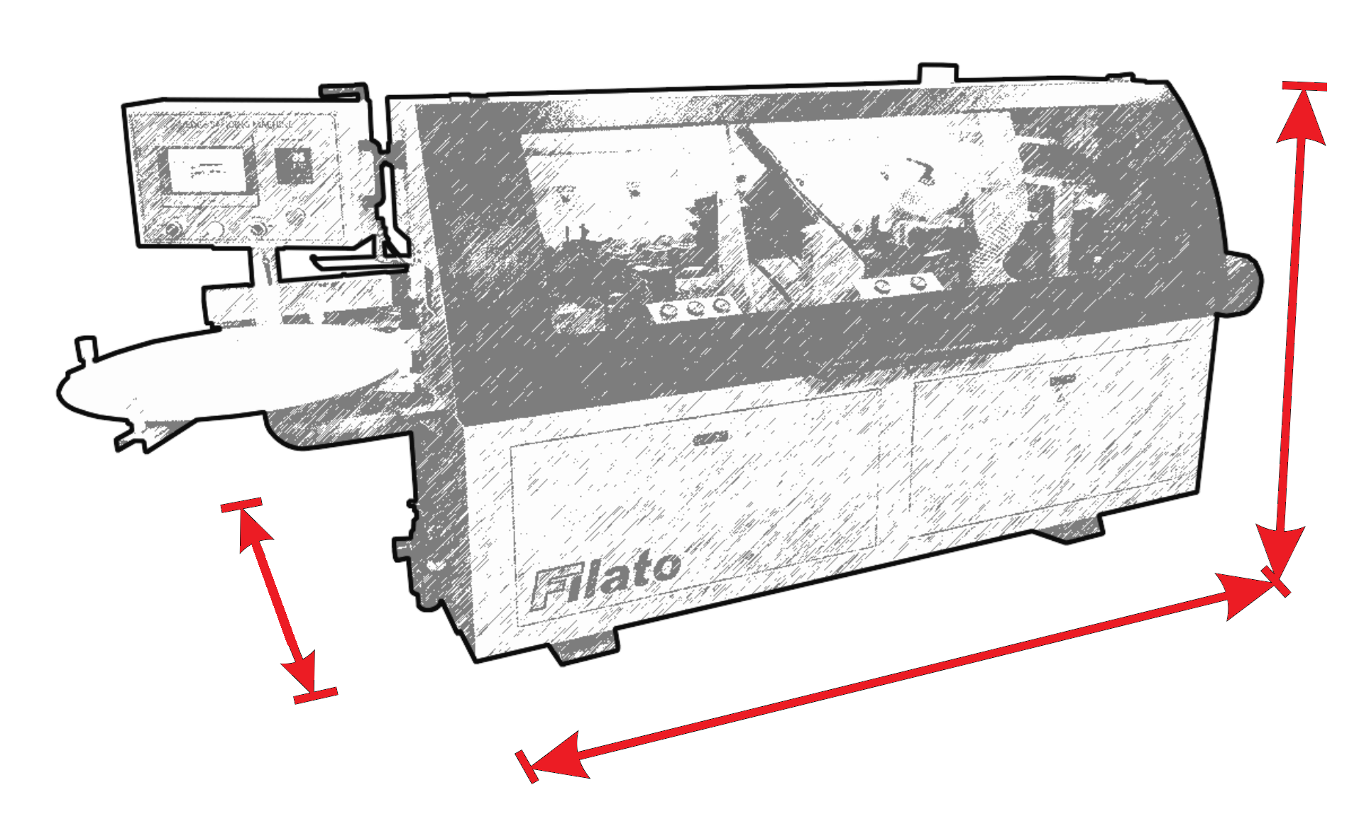 Кромкооблицовочный станок FILATO 936ULMH-2 SD серии INDUSTRIAL